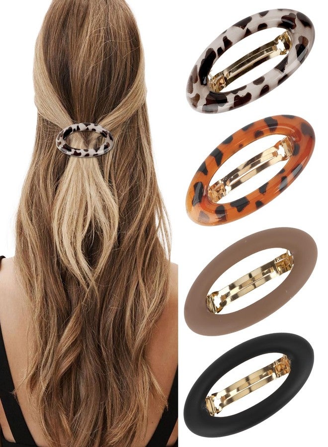 ANBALA 4PCS Hair Barrettes for Women 2.56 Inch French Barrettes Non-slip Hair Clips for Women Girls - Image 1